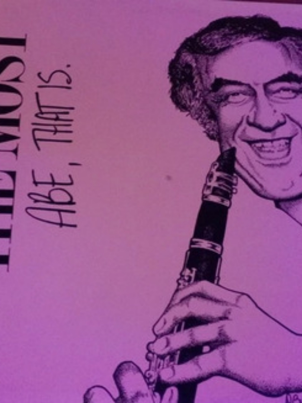 The Most, Abe, That Is Benny Goodman Poster Pink & Black